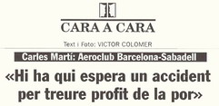 Entrevista a Carles Martí president de l'Aero Club Barcelona-Sabadell.
